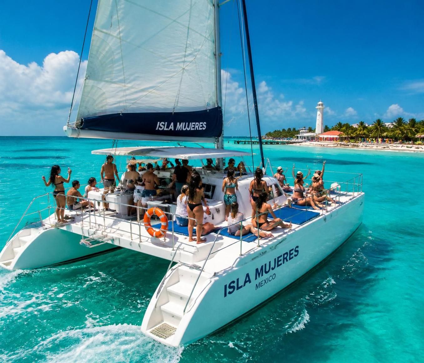 disfruta de una emocionante excursión a isla mujeres en catamarán desde playa del carmen. vive una aventura inolvidable entre aguas cristalinas, paisajes paradisíacos y actividades únicas.