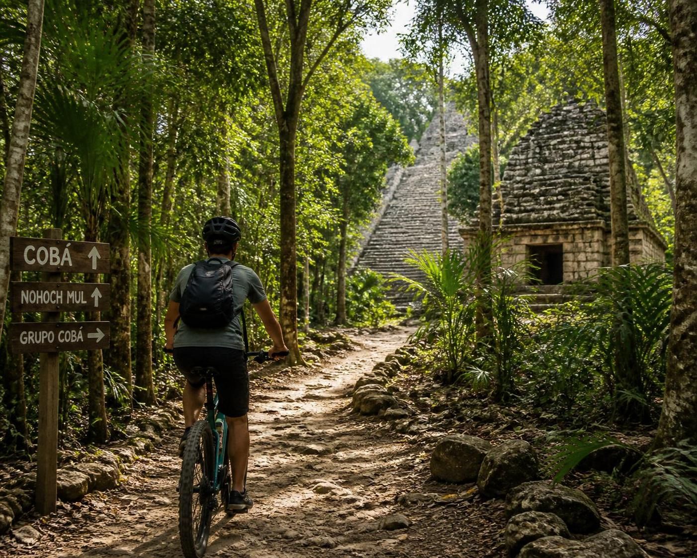 descubre la ruta en bicicleta por cobá, una opción sencilla y entretenida para explorar sus ruinas sin cansancio. ¡perfecta para todos los niveles!