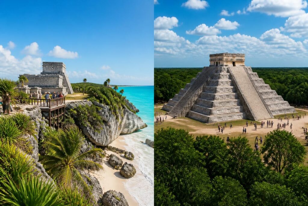 comparativa detallada entre tulum y chichén itzá para ayudarte a elegir la excursión ideal según tus intereses, historia y belleza natural.