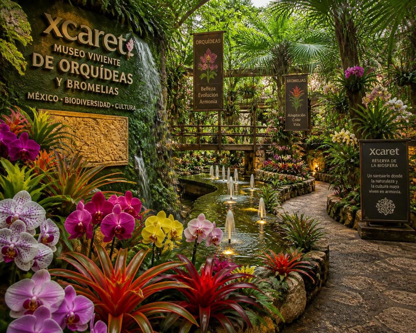explora el museo viviente de orquídeas en xcaret, un paraíso natural donde la belleza y diversidad de estas flores únicas cautivan a todos los amantes de la naturaleza.