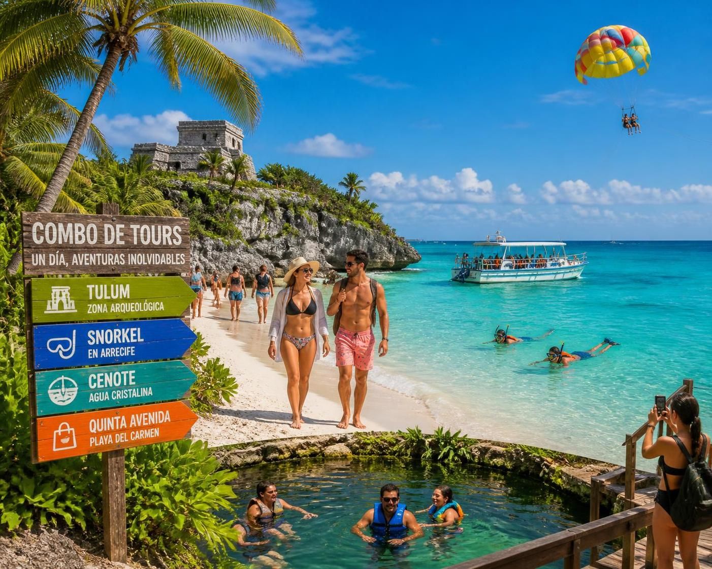 descubre el mejor combo de 2 tours para disfrutar tu primera semana en riviera maya. experiencias inolvidables y aventuras únicas te esperan en el paraíso.