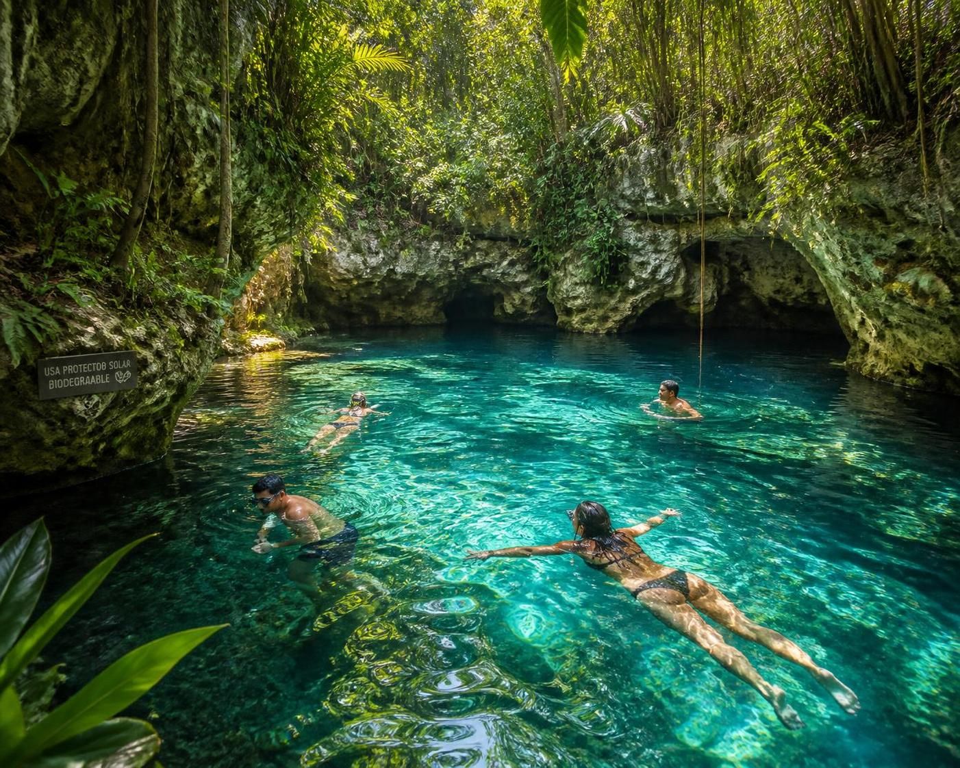 descubre por qué es obligatorio usar protector solar biodegradable en cenotes para proteger estos ecosistemas únicos y preservar su belleza natural.
