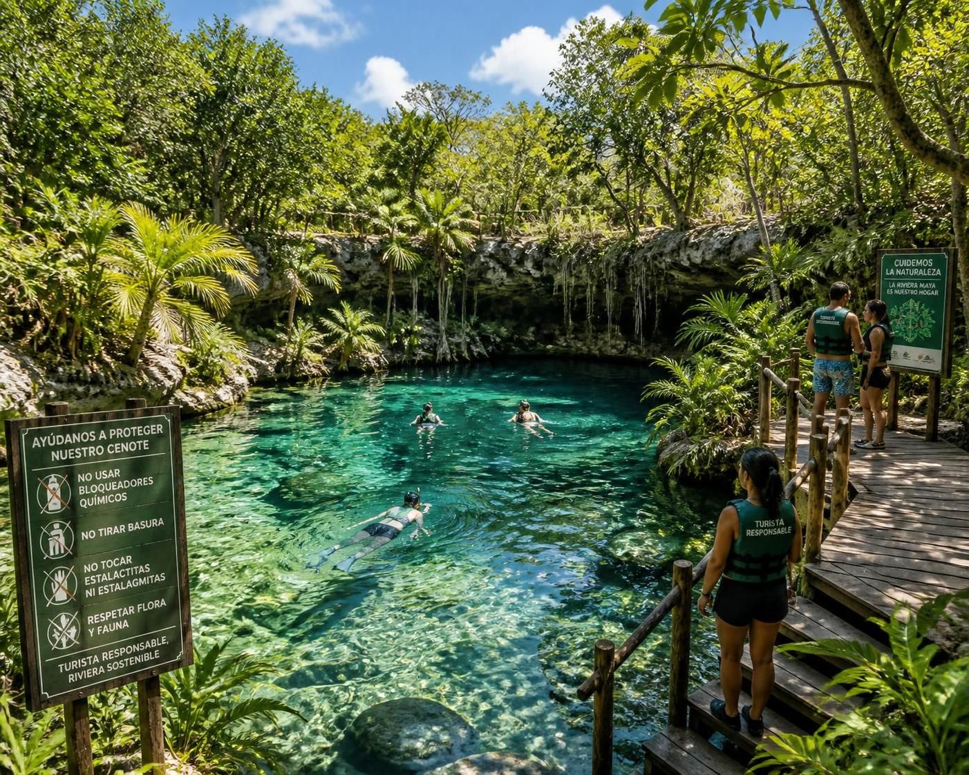 descubre cómo disfrutar del turismo responsable en cenotes y zonas naturales protegidas, cuidando el medio ambiente y preservando la belleza natural para futuras generaciones.